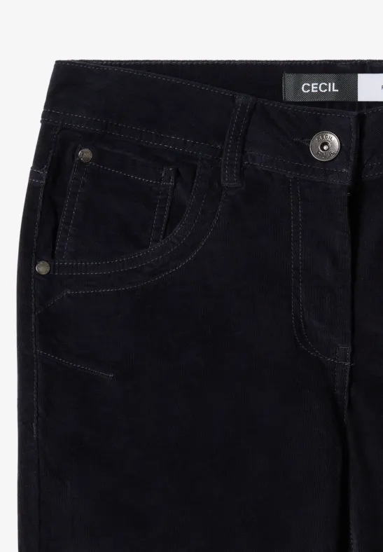 Slim Fit Cordhose dark blue corduroy