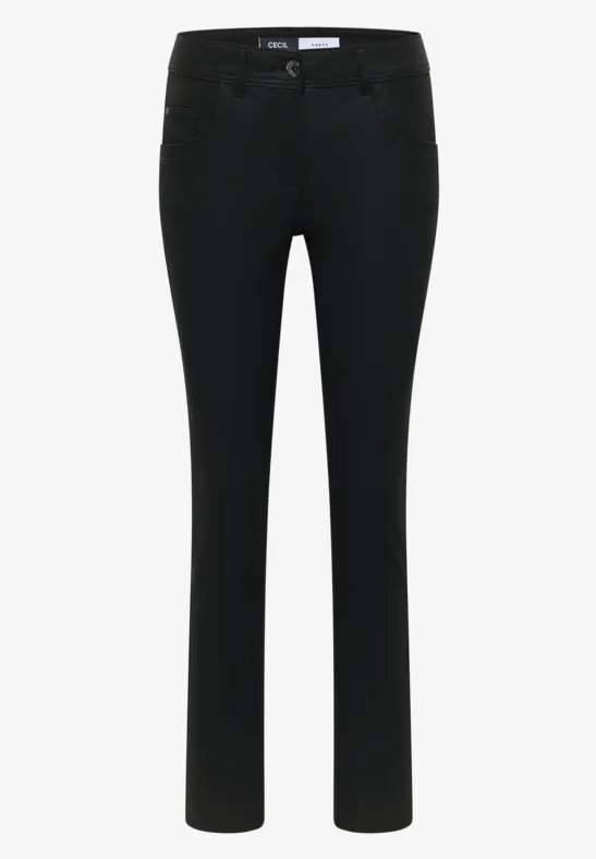 Hose im Leder-Look Black
