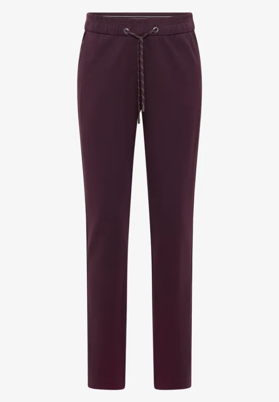 Casual Fit Hose eggplant red