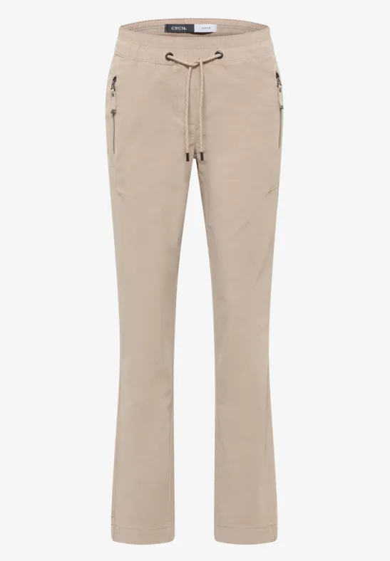Comfortabele corduroy broek eggshell white