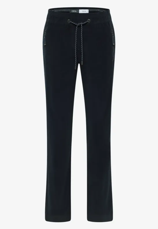 Comfortabele corduroy broek dark blue corduroy