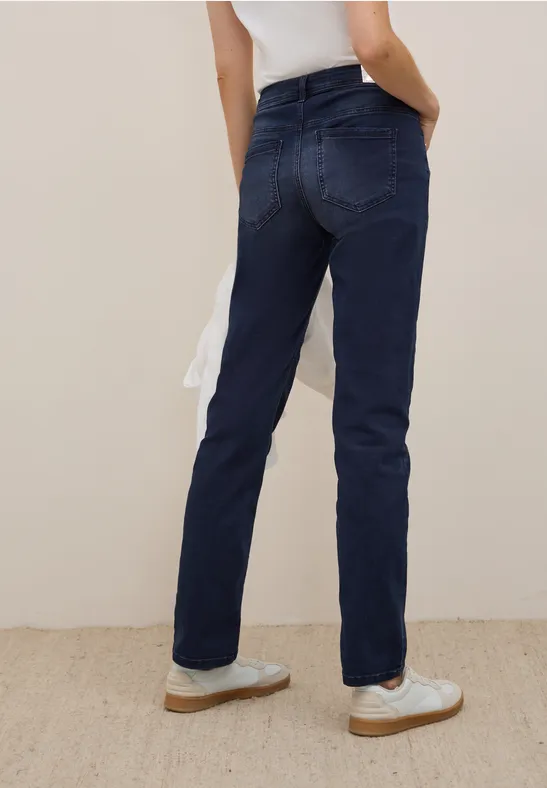 Straight Legs jeans blue black random wash