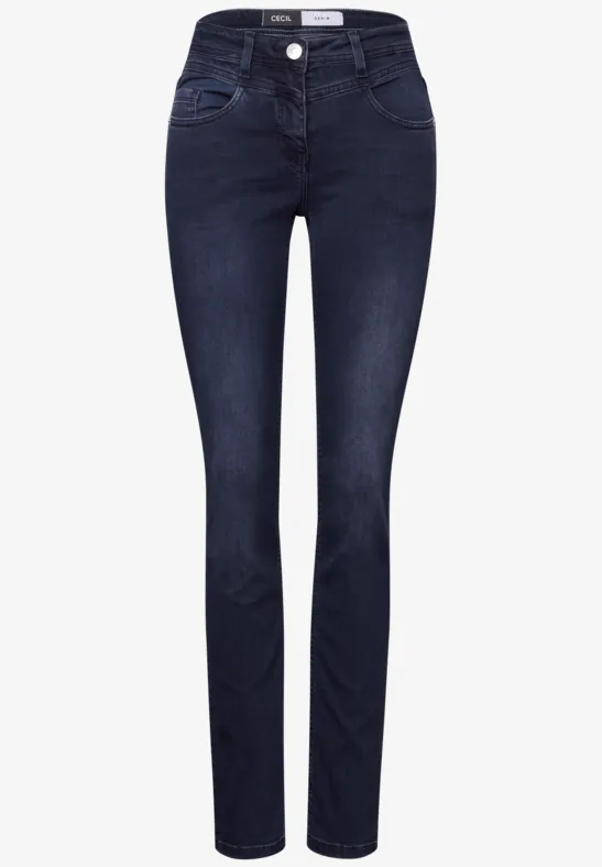 Straight Legs jeans blue black random wash