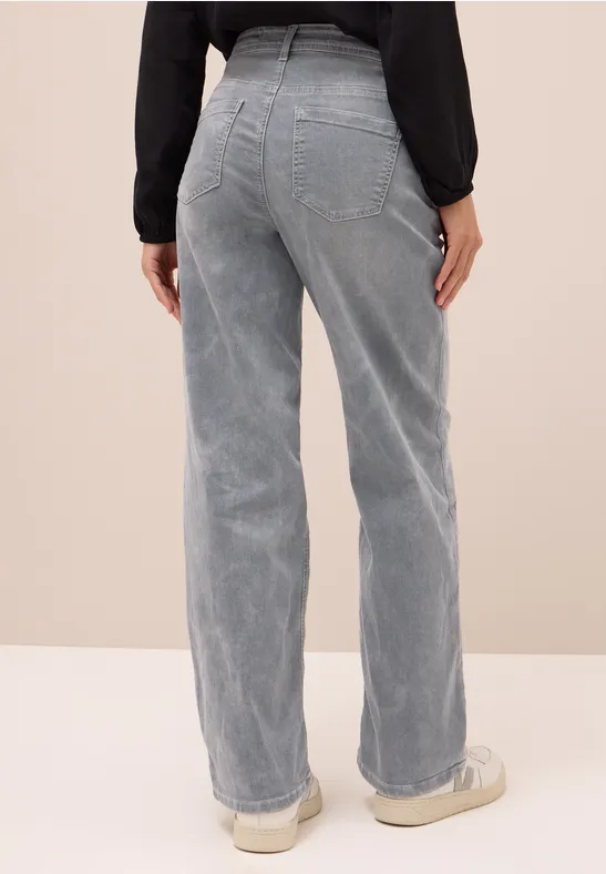 Wide Legs Jeans mid grey random wash