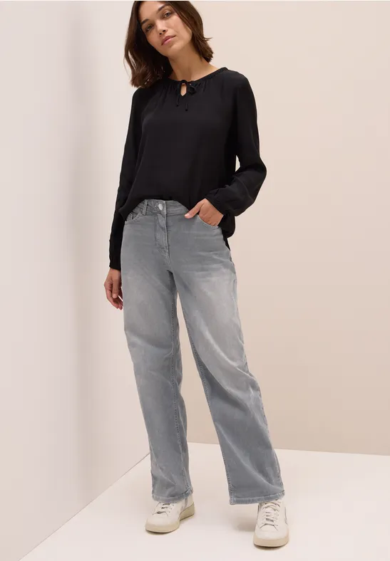 Wide Legs Jeans mid grey random wash
