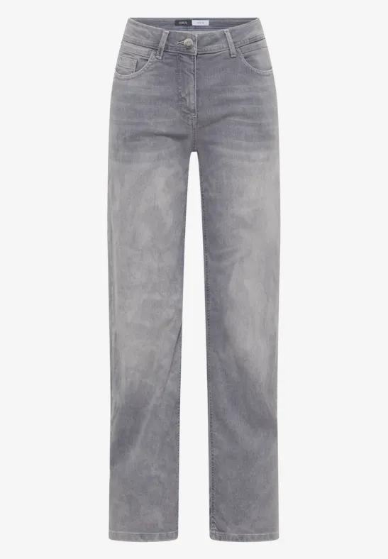 Wide Legs Jeans mid grey random wash