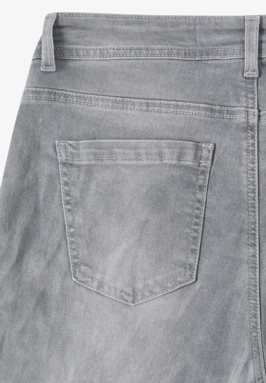 Wide Legs Jeans mid grey random wash