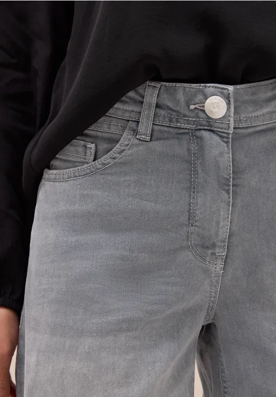 Wide Legs Jeans mid grey random wash