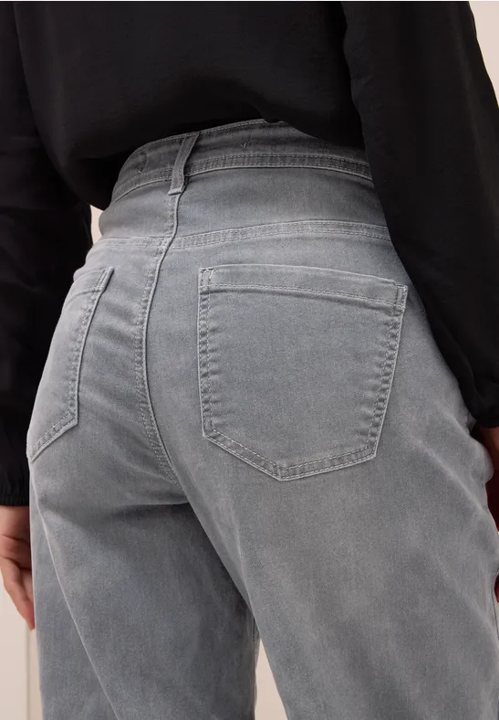 Wide Legs Jeans mid grey random wash