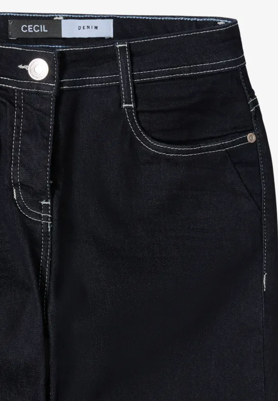 Uitgerolde Bootcut jeans rinsed wash
