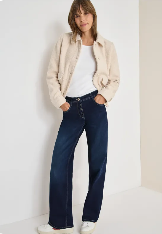 Wide Leg Jeans Dark blue wash