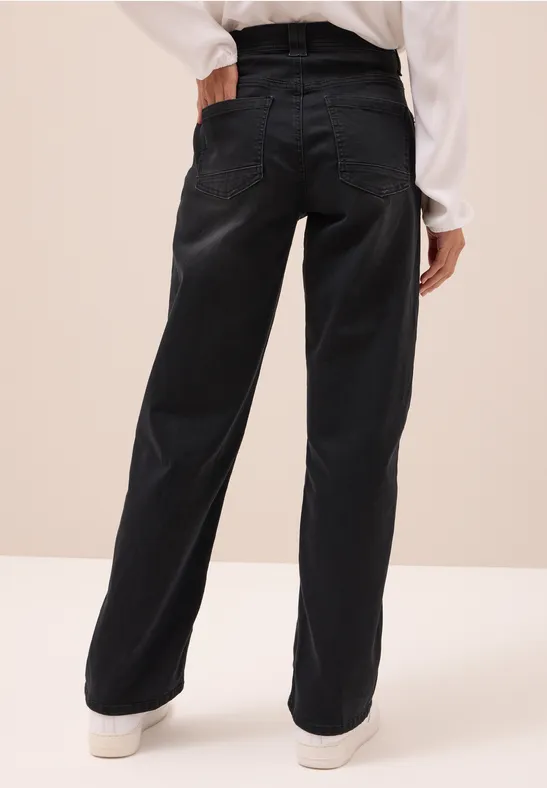 Wide Legs Jeans dark grey washed