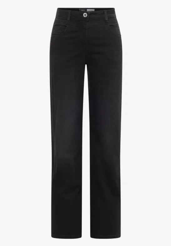 Wide Legs Jeans dark grey washed