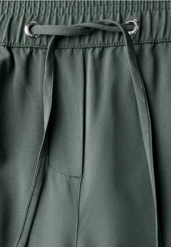 Wide Leg Pantalon en viscose dark balmy khaki