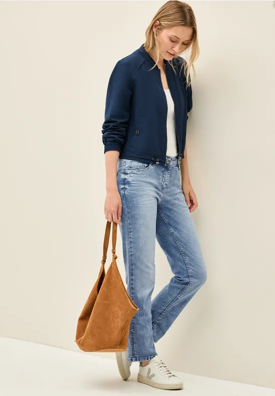 Jeans avec détail Turn-Up light blue wash