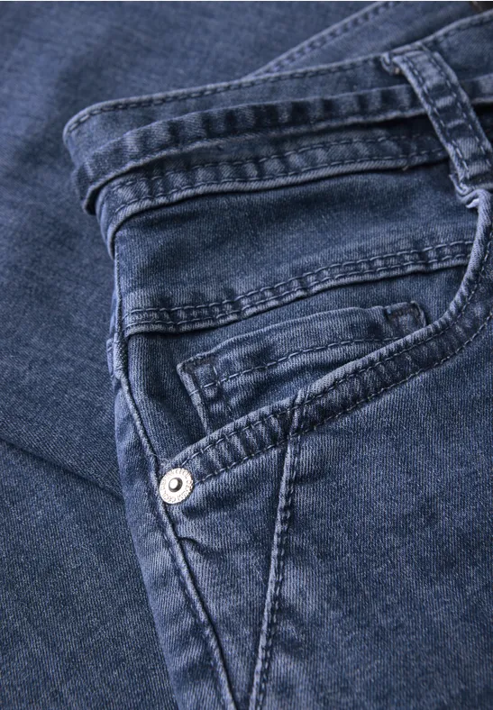 Wide Legs jeans met flared pijpen mid blue wash