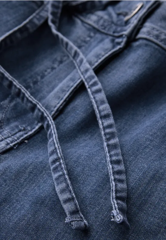 Wide Legs jeans met flared pijpen mid blue wash