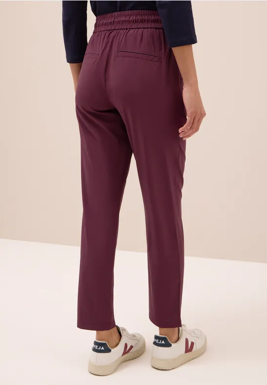 Pantalon en coupe casual mulberry red