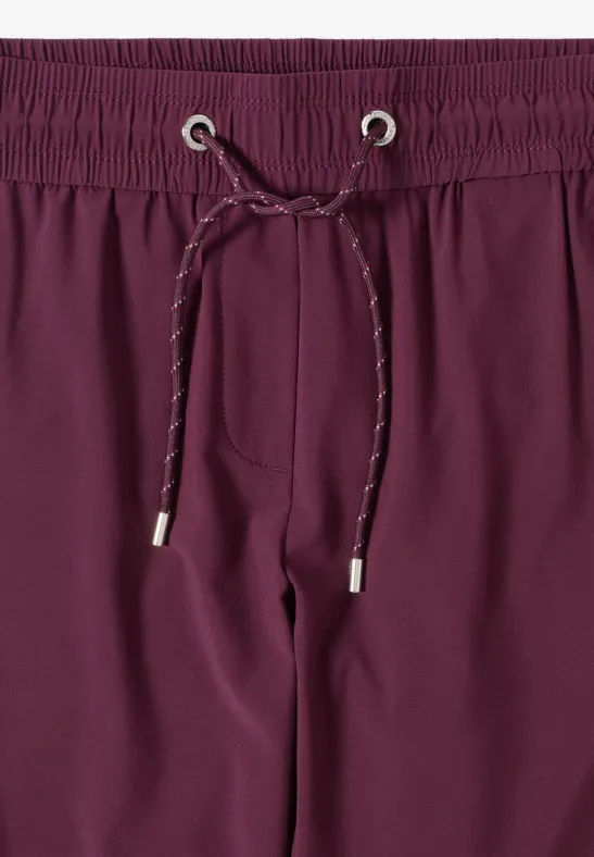 Pantalon en coupe casual mulberry red