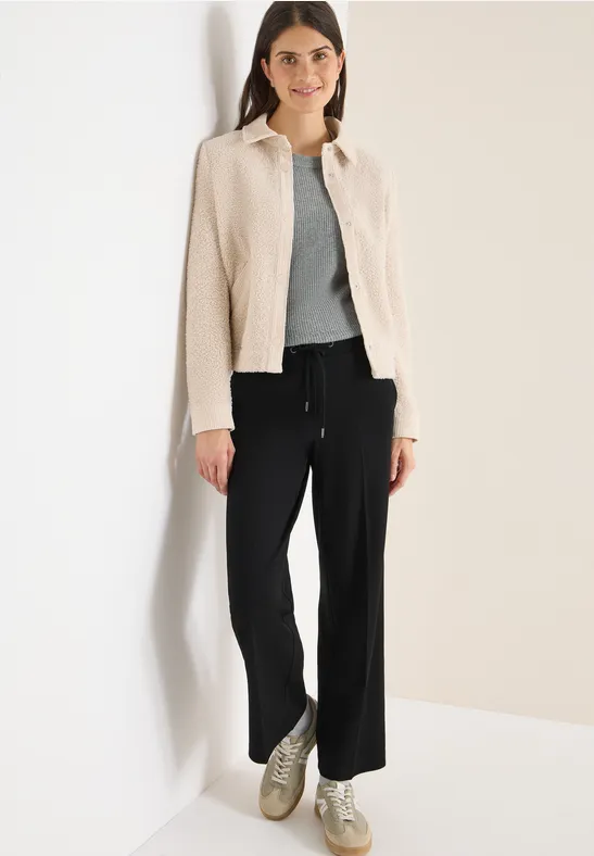 Straight Leg Jersey-Hose Black