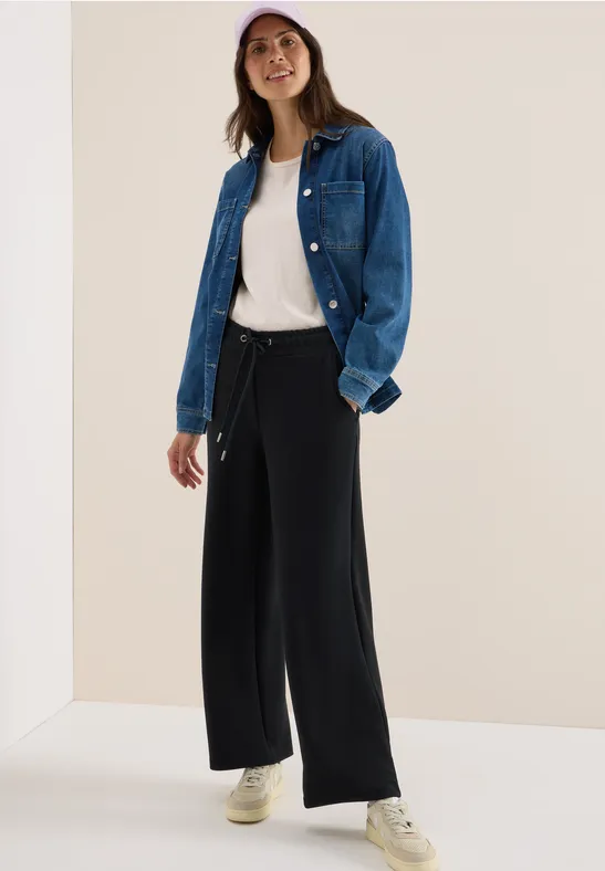 Wide Leg Hose Black