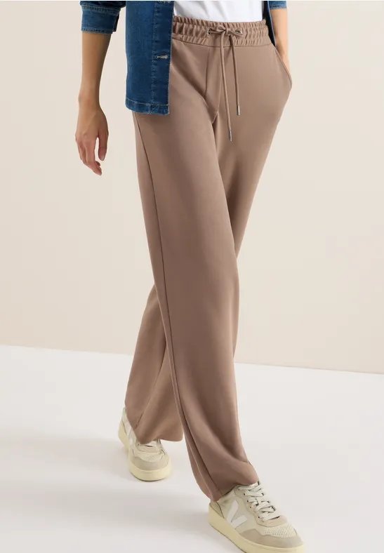 Wide Leg Hose natural taupe