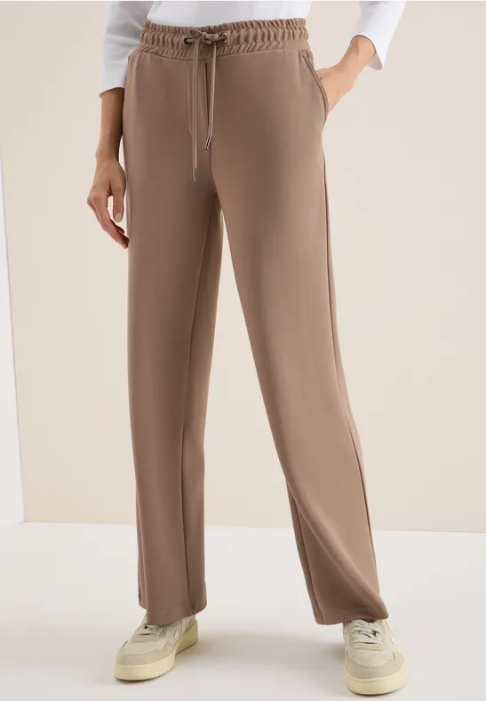 Wide Leg Hose natural taupe