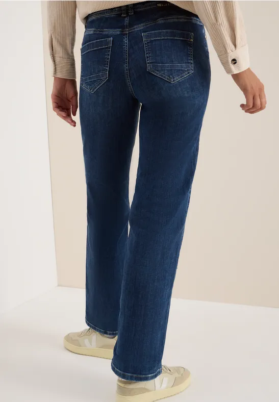 Wide Leg Jeans mid blue wash