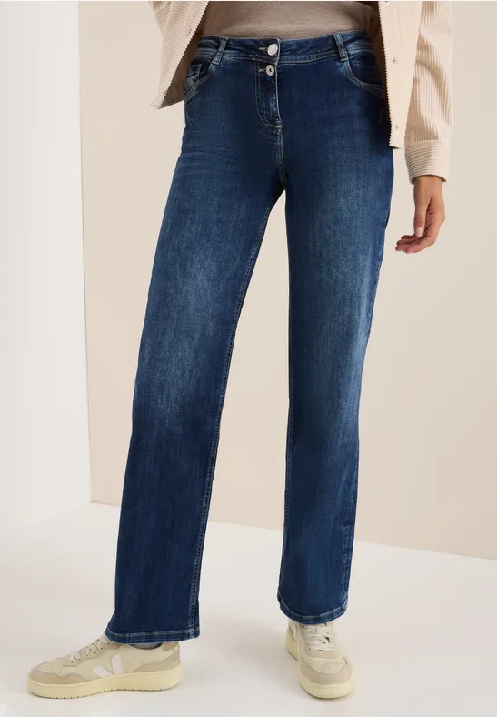 Wide Leg Jeans mid blue wash