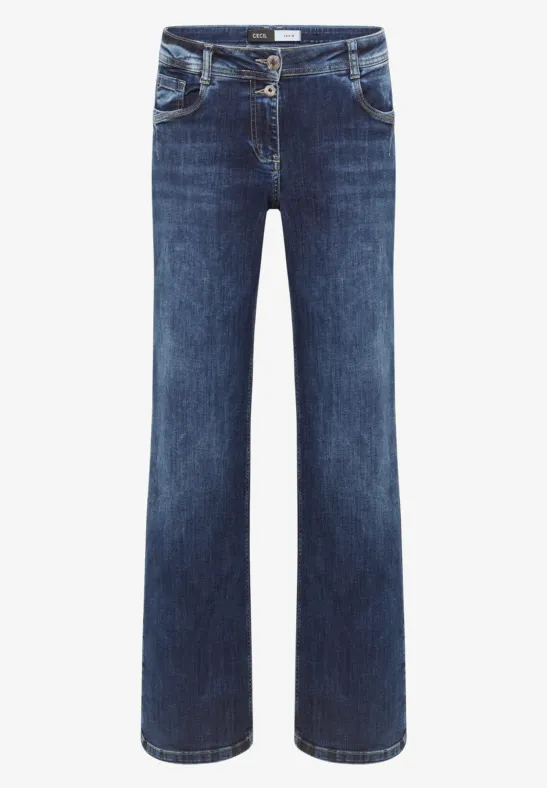 Wide Leg Jeans mid blue wash