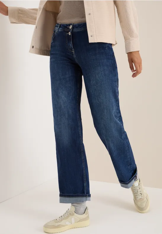 Wide Leg Jeans mid blue wash
