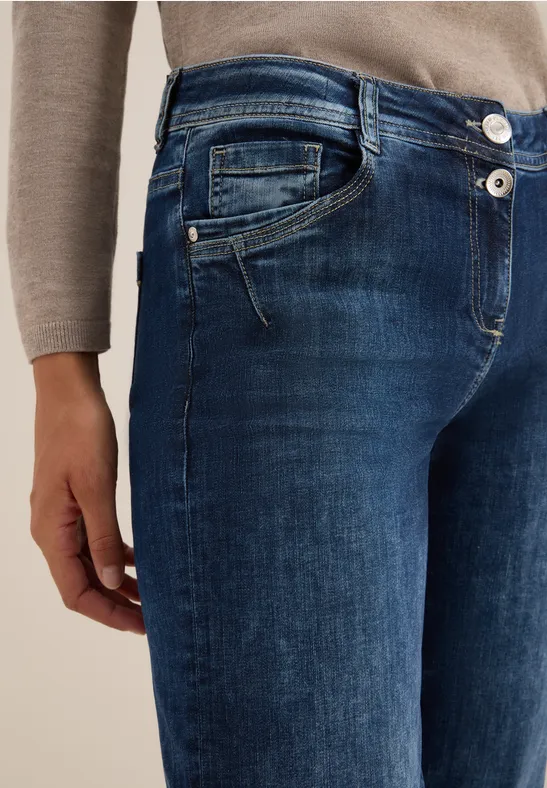 Wide Leg Jeans mid blue wash