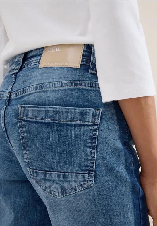 Jeans mit Gallonstreifen light blue washed