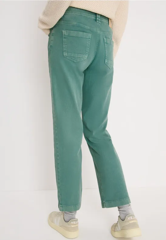 Colored Straight Leg Jeans jewel green