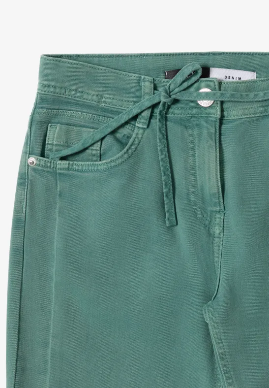 Colored Straight Leg Jeans jewel green
