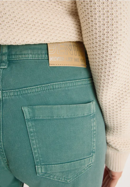 Colored Straight Leg Jeans jewel green