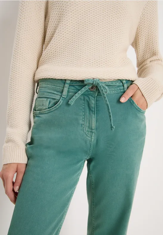 Colored Straight Leg Jeans jewel green