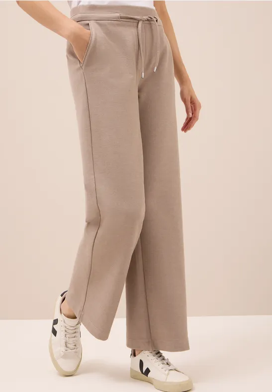 Wide Leg Hose natural taupe