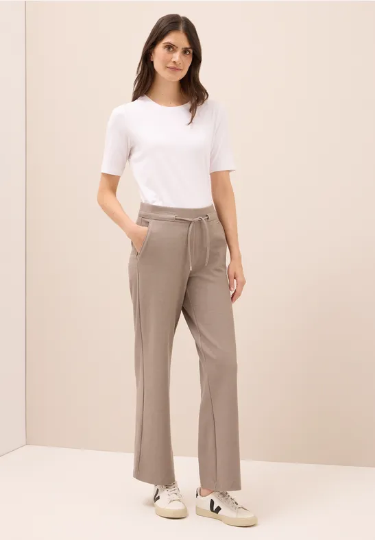 Wide Leg Hose natural taupe