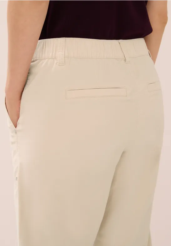 Wide Leg Cordhose oat milk beige
