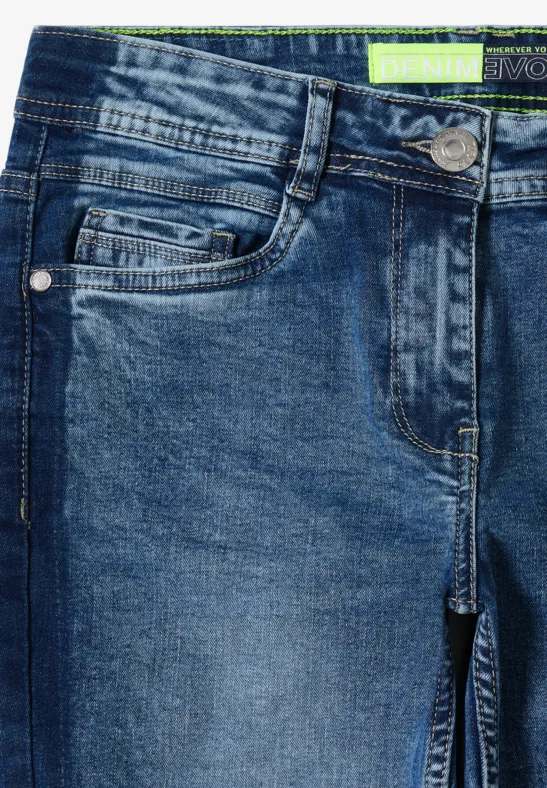 Jeans mit Galonstreifen light blue washed