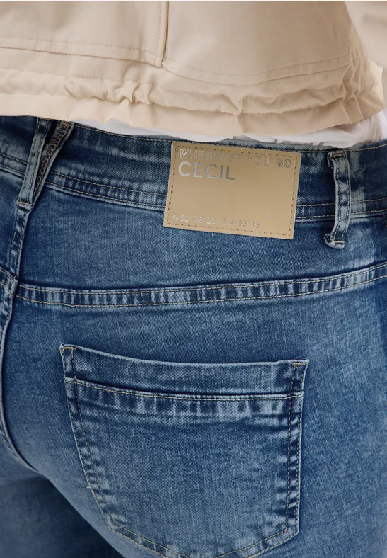 Jeans mit Galonstreifen light blue washed