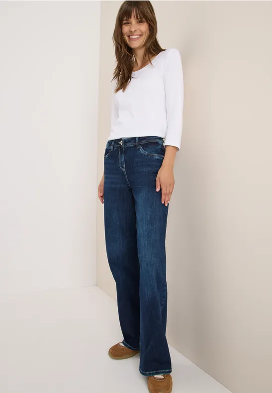 Wide Legs Jeans Dark blue wash
