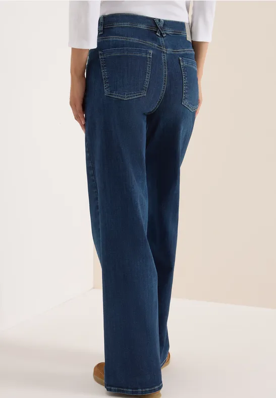 Wide Legs Jeans Dark blue wash