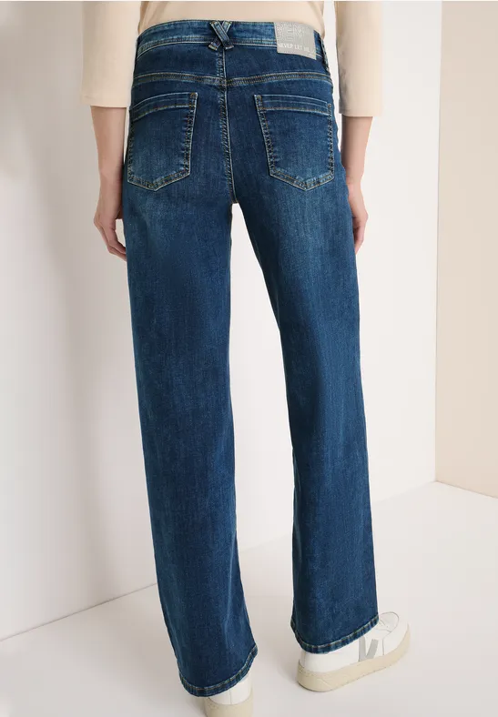 Wide Leg Jeans mid blue wash