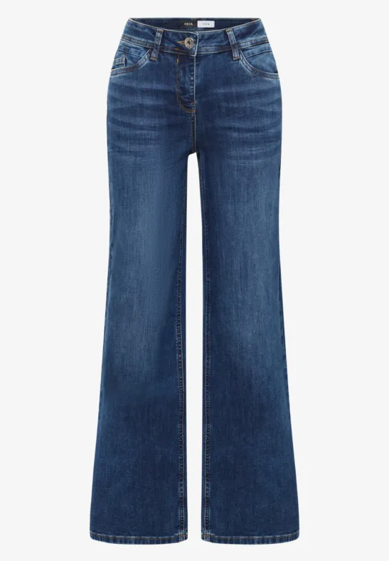 Wide Leg Jeans mid blue wash