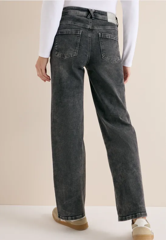 Wide Leg Jeans dark grey washed