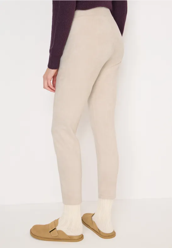 Veloursleggings oat milk beige
