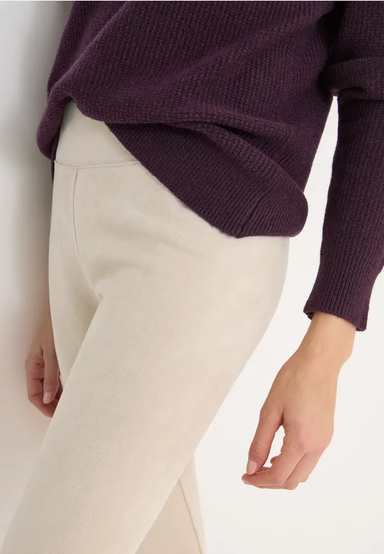 Veloursleggings oat milk beige