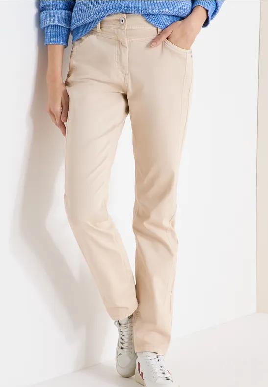 Pantalon Straight Legs grain beige